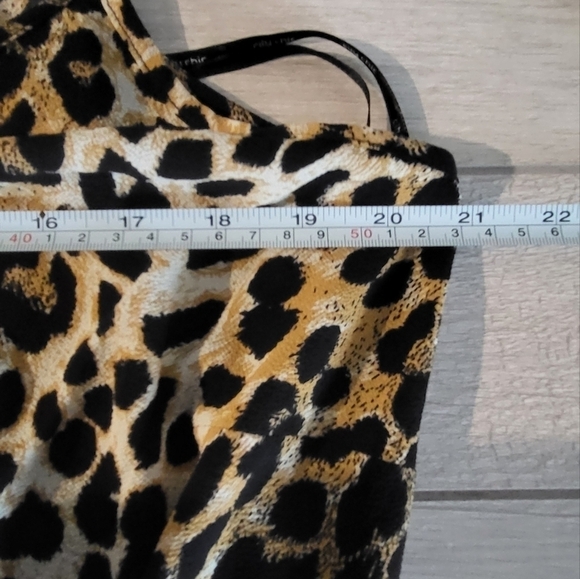 Loralette Leopard Print Spaghetti Strap Elastic Waist Romper Size 16 - Picture 7 of 9